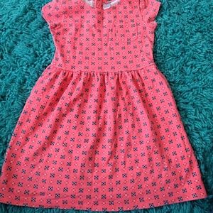 Girls bright orange zipup dress size6-Carter's